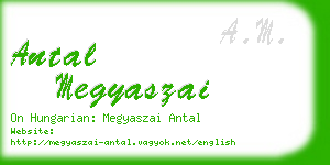 antal megyaszai business card